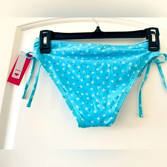 Xhilaration Women’s Baby Blue Floral Bikini Bottom Medium Size - Picture 3 of 10